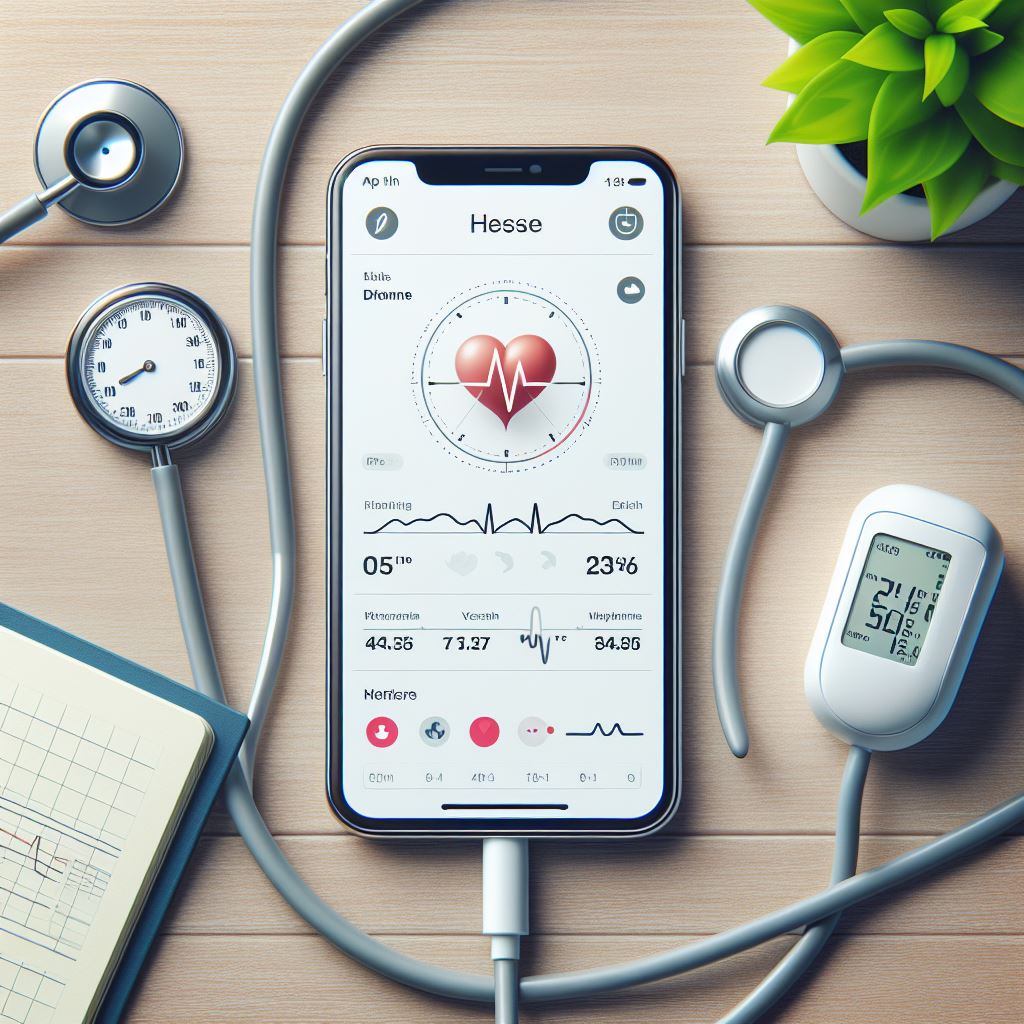 Application mobile affichant l'historique et les tendances de la pression artérielle d'un patient